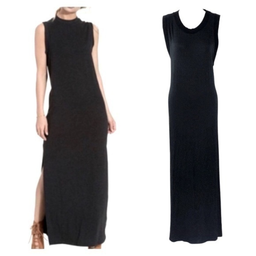 NWT Just Female Nora Solid Black Maxi Dress JJ20